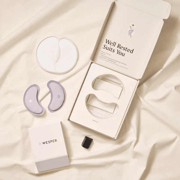 Man sleeping comfortably while wearing the device